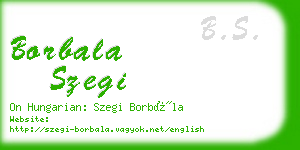 borbala szegi business card